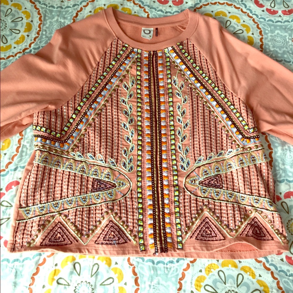 Anthropologie top, slightly cropped